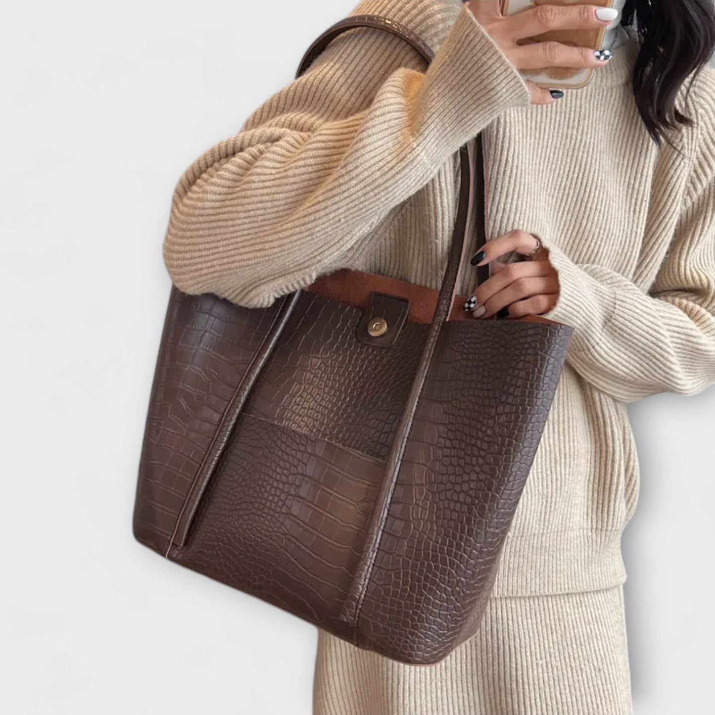 Sac à bandoulière vintage RL en simili cuir - Élégant et fonctionnel pour un usage quotidien