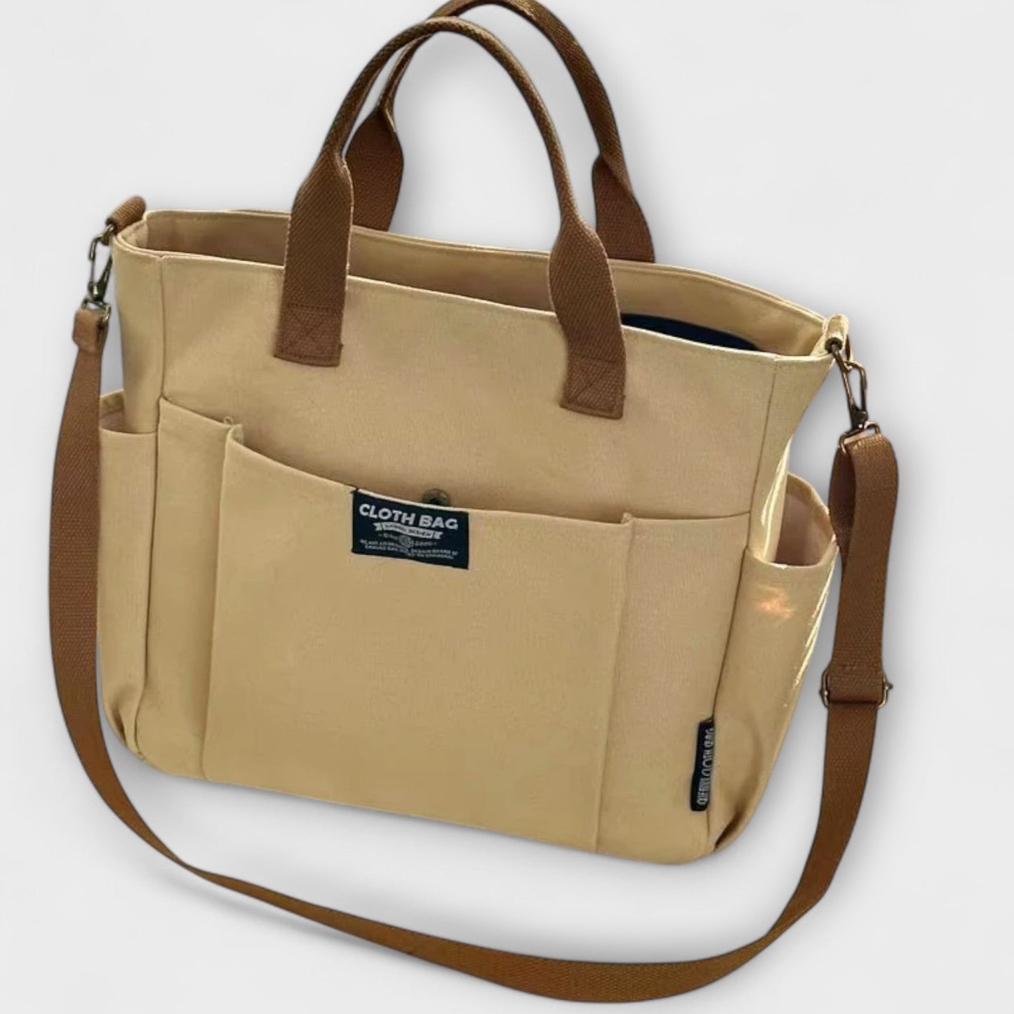 Sac à bandoulière en toile avec bandoulière réglable - Spacieux et durable pour le travail ou l'école