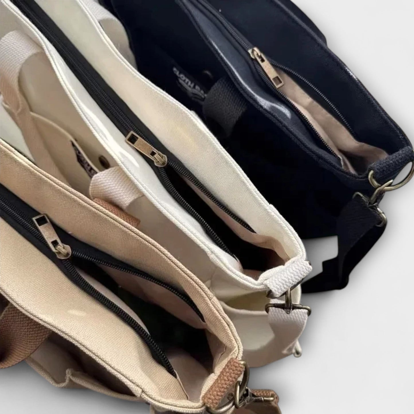 Sac à bandoulière en toile avec bandoulière réglable - Spacieux et durable pour le travail ou l'école