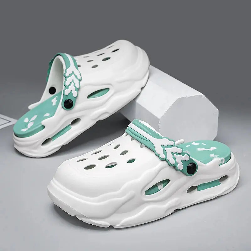 VoetVibe Chaussons Unisexes Extérieurs Double Usage US 6–12, Semelle Antidérapante, Tige Durable EVA