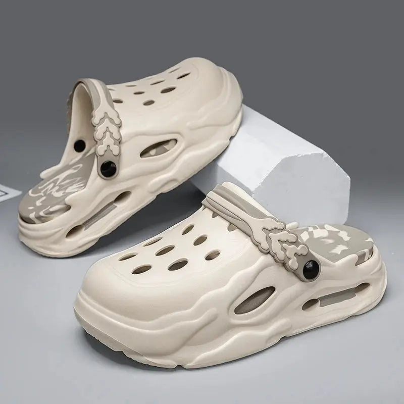 VoetVibe Chaussons Unisexes Extérieurs Double Usage US 6–12, Semelle Antidérapante, Tige Durable EVA
