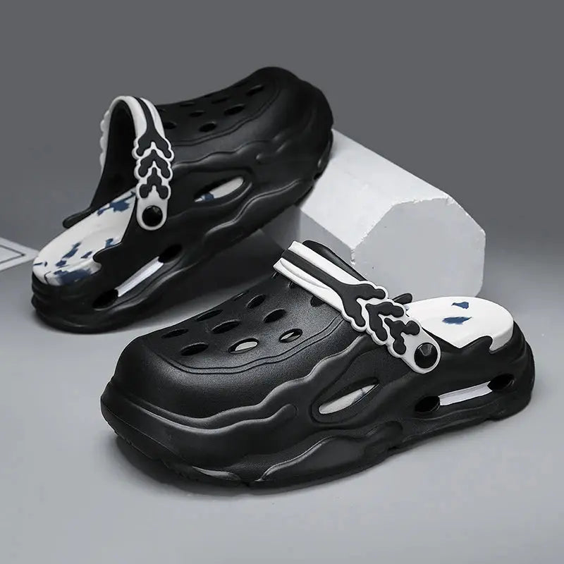 VoetVibe Chaussons Unisexes Extérieurs Double Usage US 6–12, Semelle Antidérapante, Tige Durable EVA