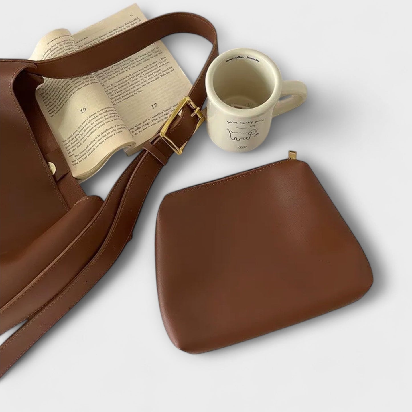 Aurellia - Sac à bandoulière élégant en cuir PU avec design polyvalent et espace pratique pour le travail et les loisirs