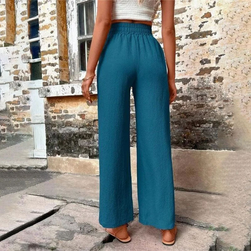 Pantalons Uni Couleur Décontractés