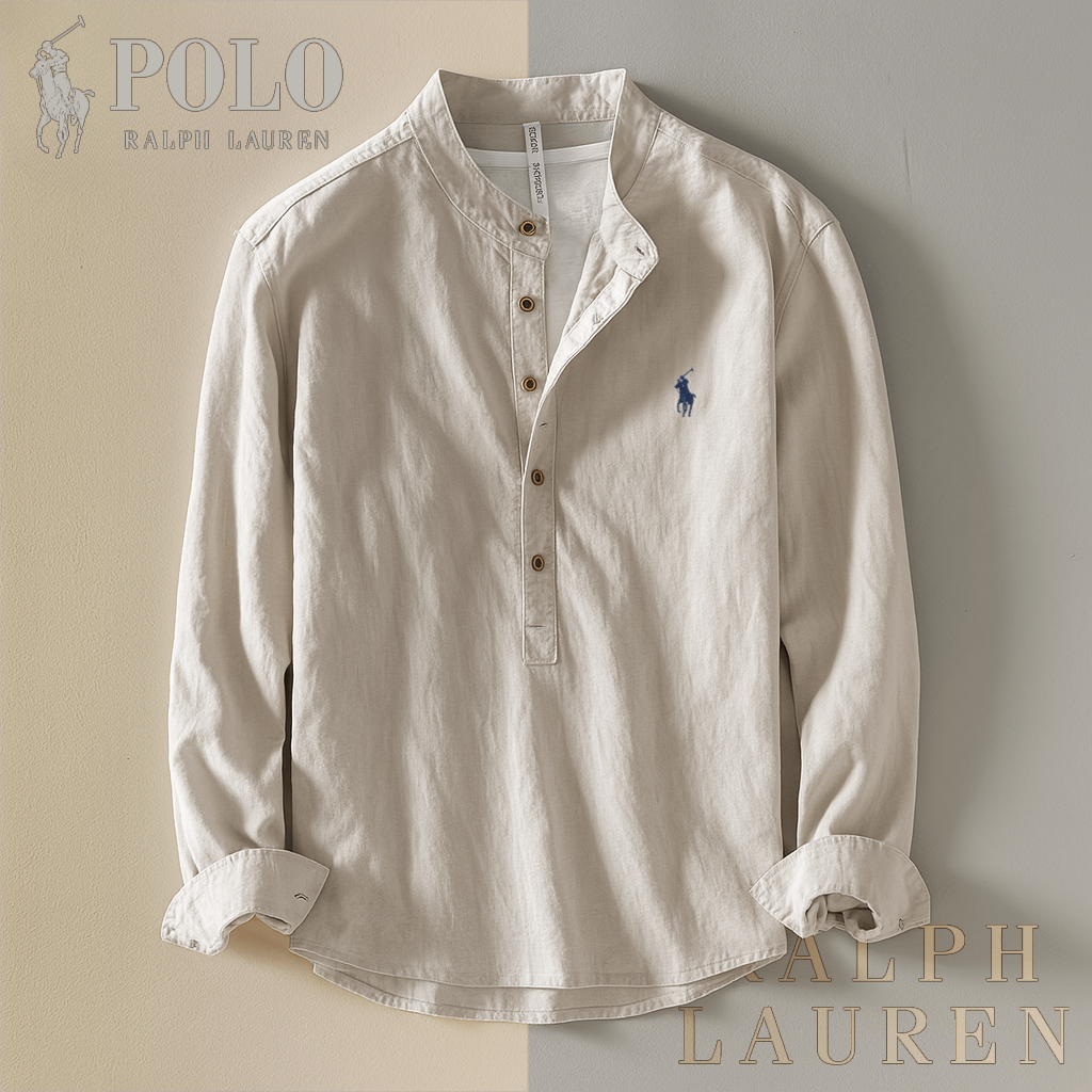 Chemise col montant – Coupe décontractée