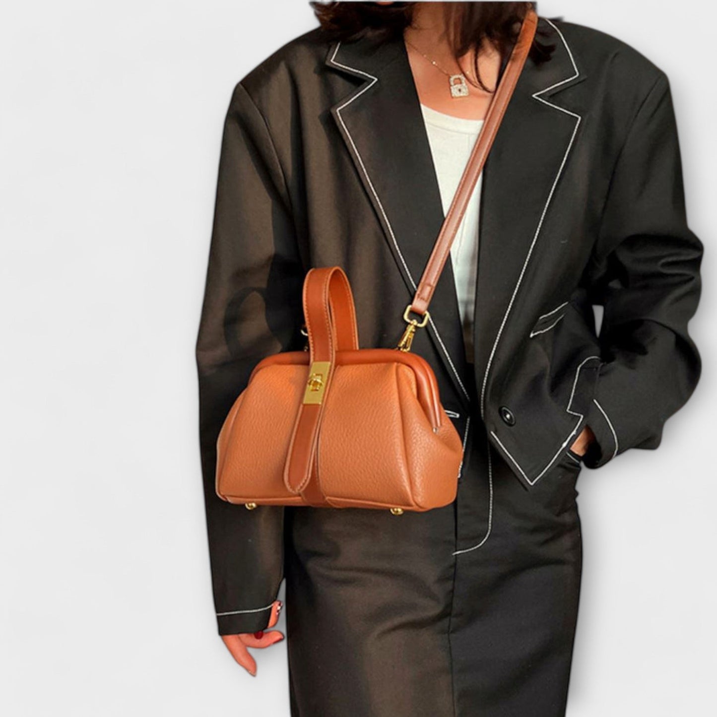 Sac à main rétro Aurellia - Design classique, intérieur spacieux, usage quotidien