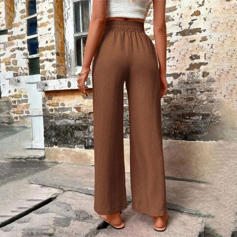 Pantalons Uni Couleur Décontractés
