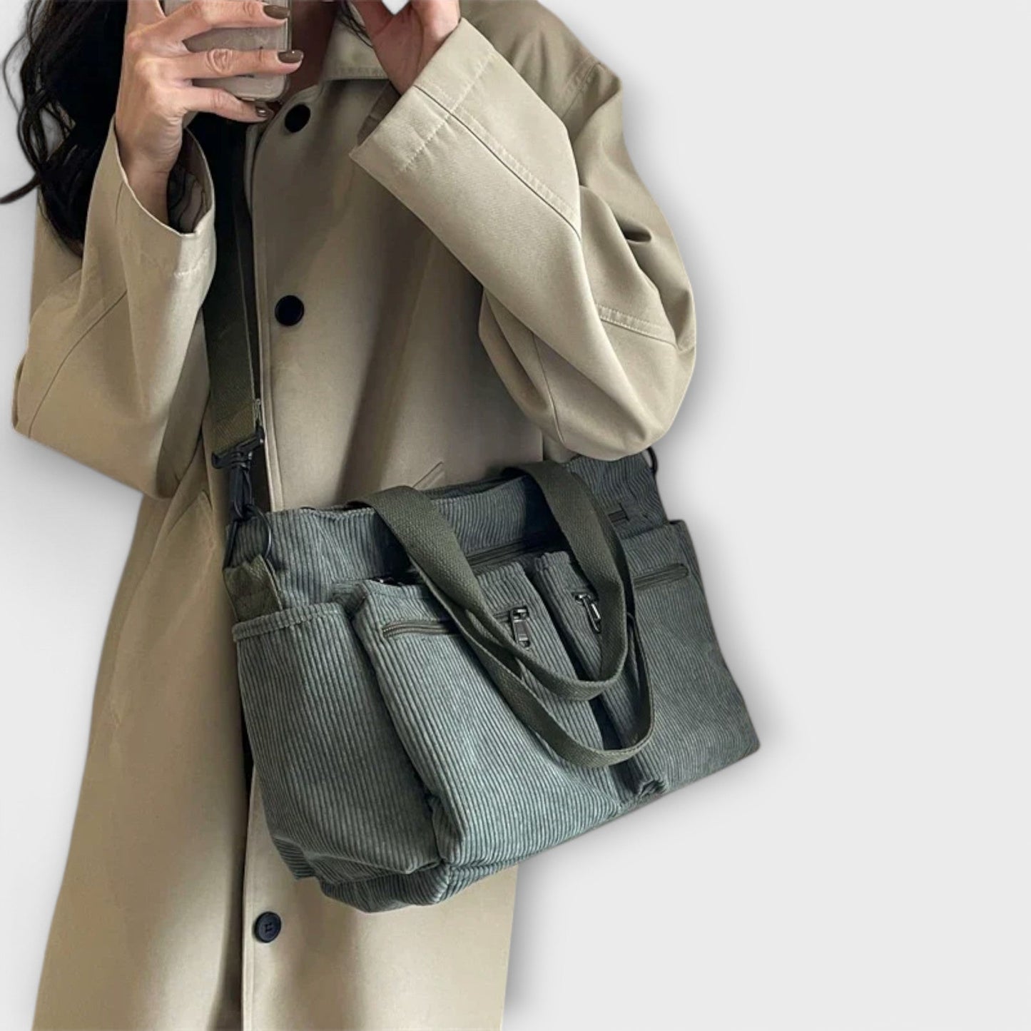 Sac à épaule Aurellia - Matériau en corde léger et résistant à l'eau, compartiment zippé spacieux, idéal pour le travail ou les voyages