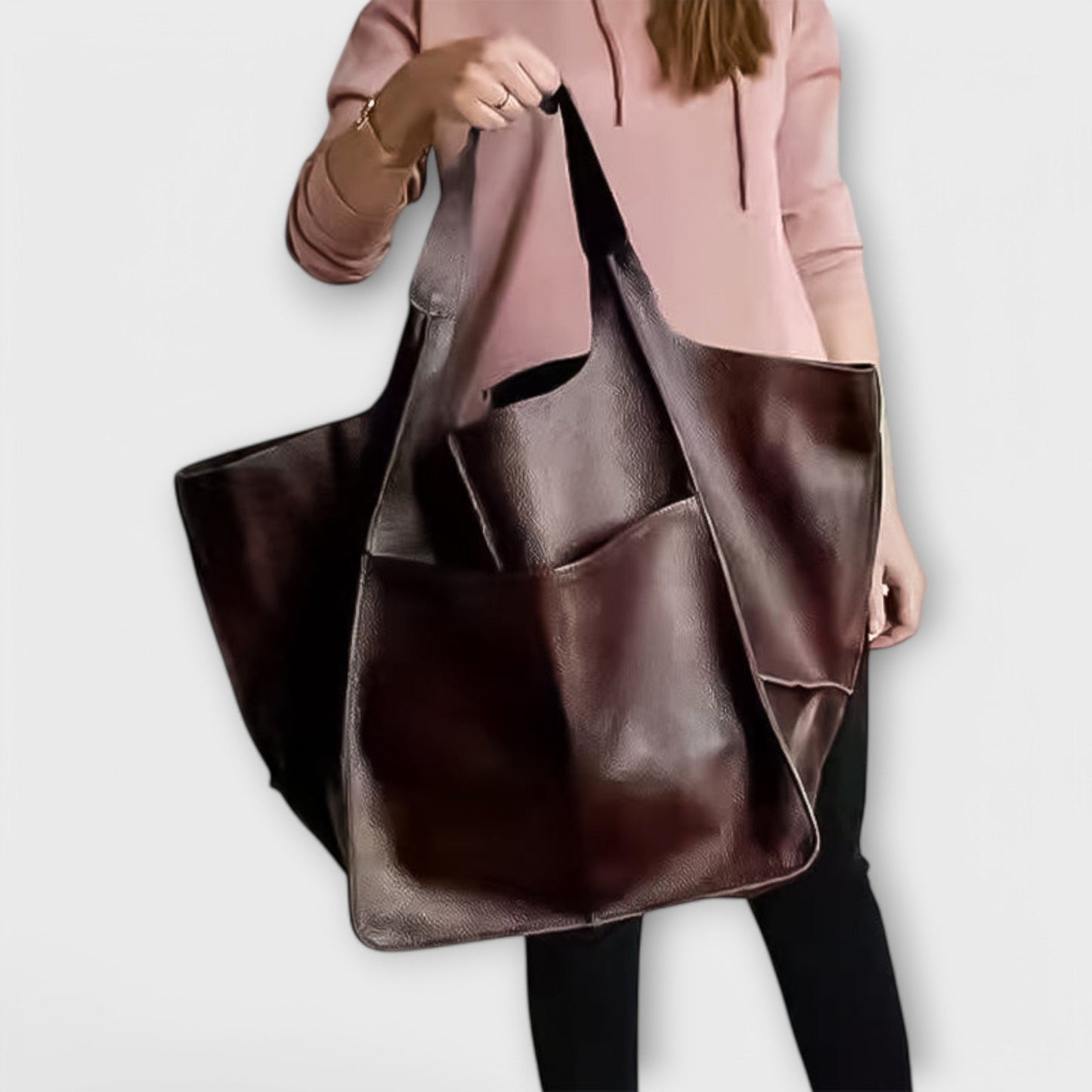 Sac de week-end oversized Aurellia, cuir PU, tote de voyage polyvalent