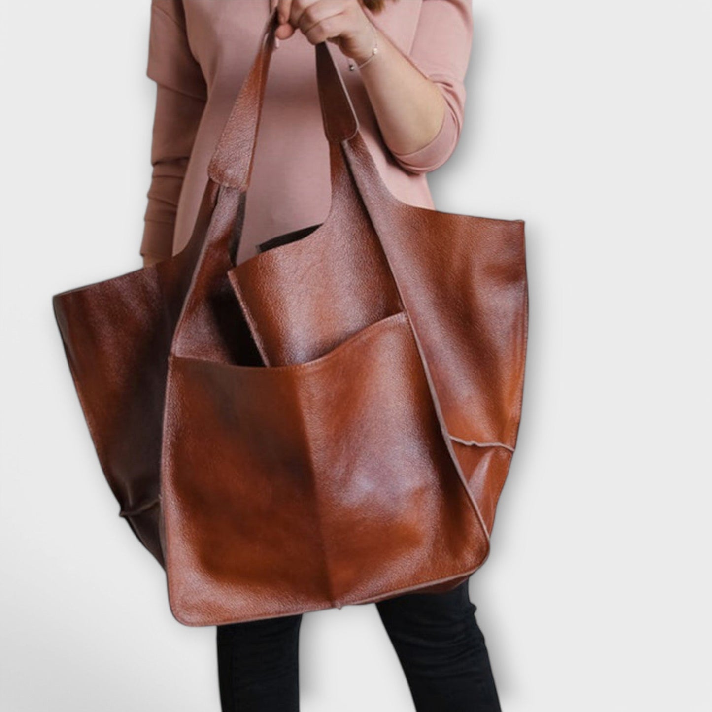 Sac de week-end oversized Aurellia, cuir PU, tote de voyage polyvalent
