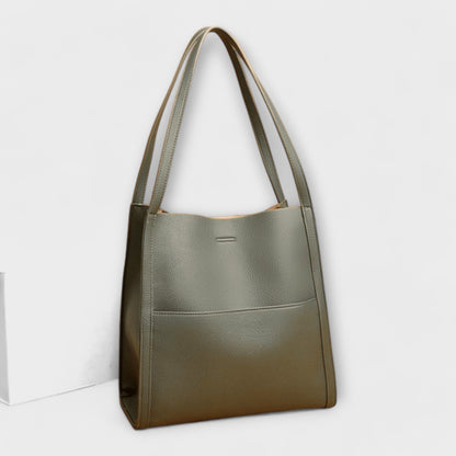 Aurellia. - Sac en Cuir Artisanale avec Grand Espace et Poignées Robustes pour Usage Quotidien