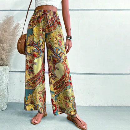 Pantalons Casual avec Imprimé Ethnique