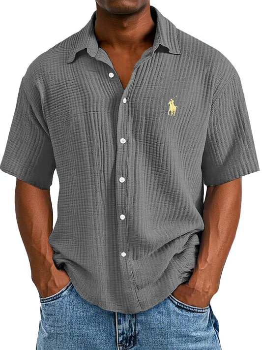 Chemise d'Été Décontractée, Longue et Confortable à Manches Courtes pour Homme