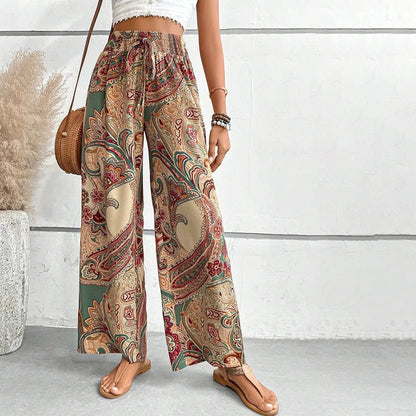 Pantalons Casual avec Imprimé Ethnique