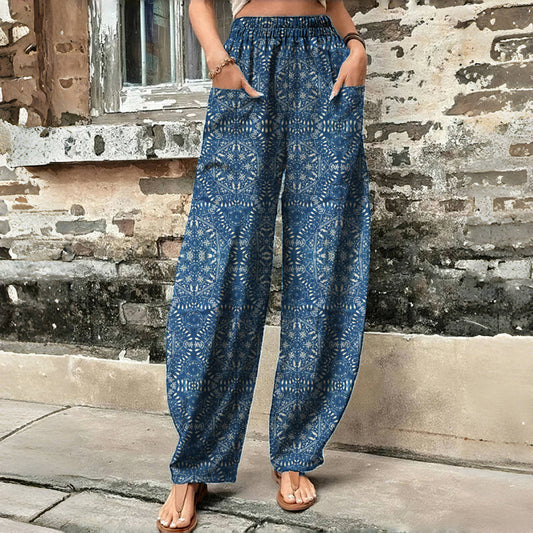 Pantalons Vintage Ethniques Imprimés