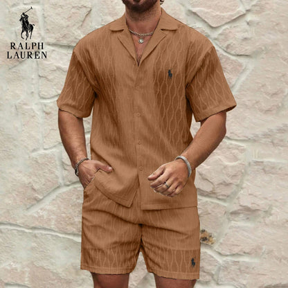 Ensemble Estival Texturé RL – Offre Chemise & Shorts