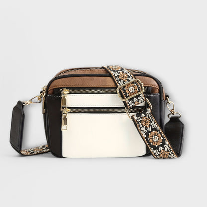 Aurellia Sac à Bandoulière en Cuir Vegan, Style Rétro avec Bandoulière Boho Réglable, Grand Espace pour Objets Essentiels