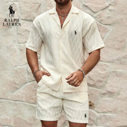 Ensemble Estival Texturé RL – Offre Chemise & Shorts