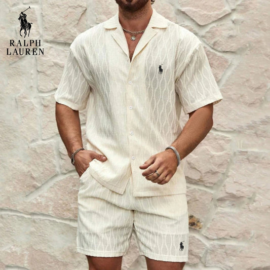 Ensemble Estival Texturé RL – Offre Chemise & Shorts