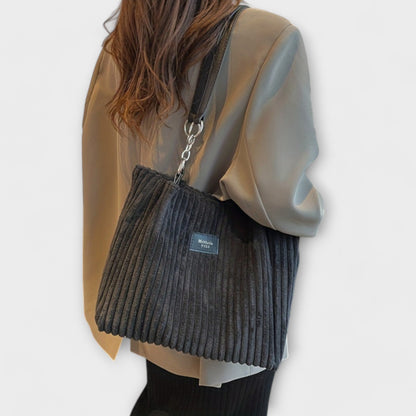 Sac à bandoulière Aurellia en corde douce - Bandoulière réglable, design spacieux, kaki