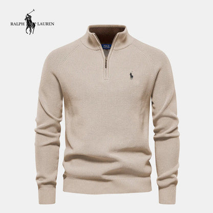 Rl - Pull en maille avec demi-zip