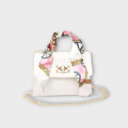 Sac à main Aurellia - Cuir marron, fermeture dorée, poignée en écharpe, élégant et polyvalent