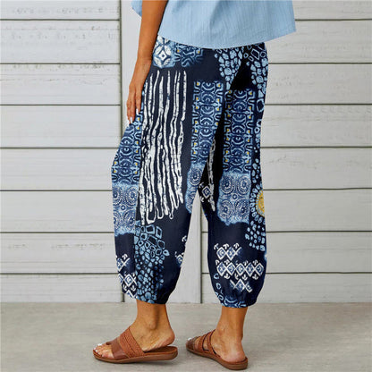 【Coton et Lin】Pantalons Vintage Imprimés
