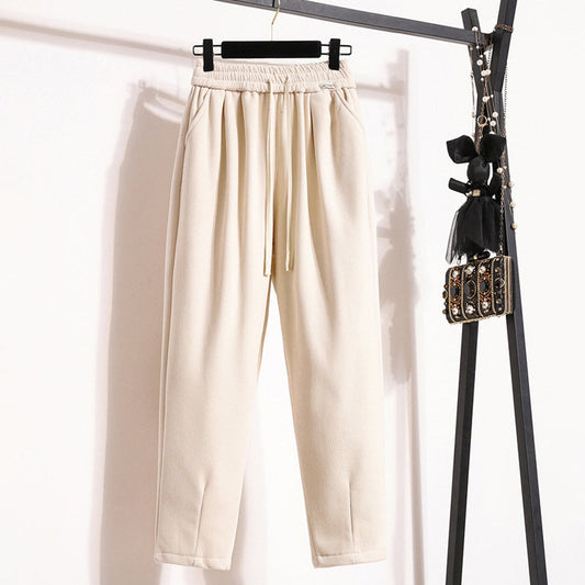 Pantalons Chauds de Couleur Unie