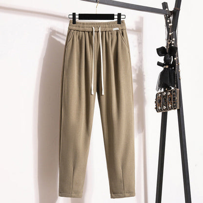 Pantalons Chauds de Couleur Unie