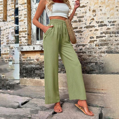 Pantalons Uni Couleur Décontractés