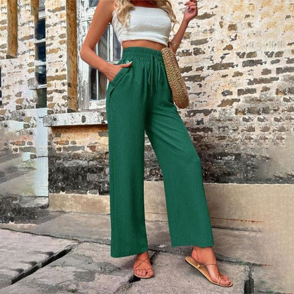 Pantalons Uni Couleur Décontractés