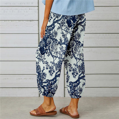 【Coton et Lin】Pantalons Vintage Imprimés