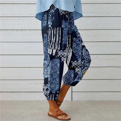 【Coton et Lin】Pantalons Vintage Imprimés