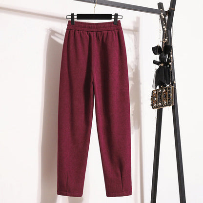 Pantalons Chauds de Couleur Unie