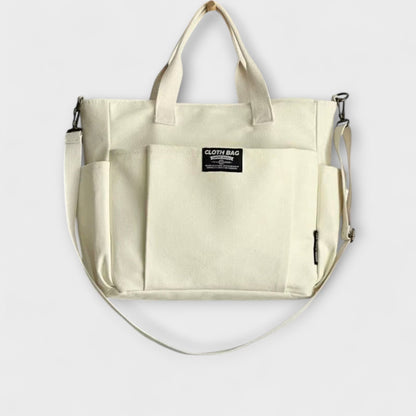 Sac à bandoulière en toile avec bandoulière réglable - Spacieux et durable pour le travail ou l'école