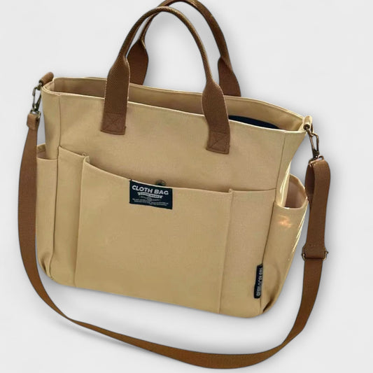 Sac à bandoulière en toile avec bandoulière réglable - Spacieux et durable pour le travail ou l'école
