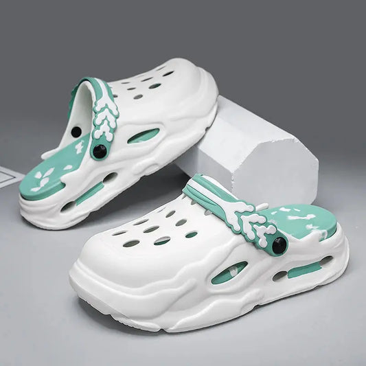 VoetVibe Chaussons Unisexes Extérieurs Double Usage US 6–12, Semelle Antidérapante, Tige Durable EVA