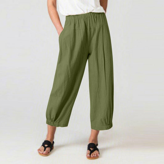 Pantalons Harem à Taille Haute