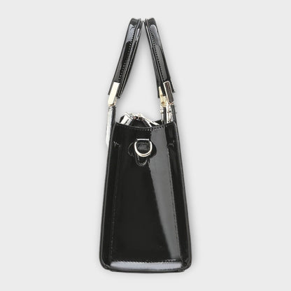 Aurellia - Sac à Main en PU Brillant avec Motif Crocodile, Design Élégant et Spacieux pour Chaque Occasion
