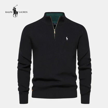 Rl - Pull en maille avec demi-zip