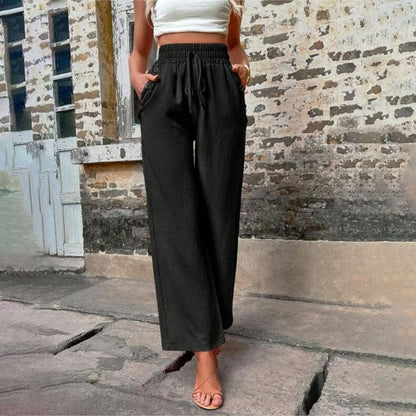 Pantalons Uni Couleur Décontractés