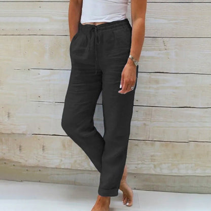 【Coton et Lin】Pantalons Casual Droits