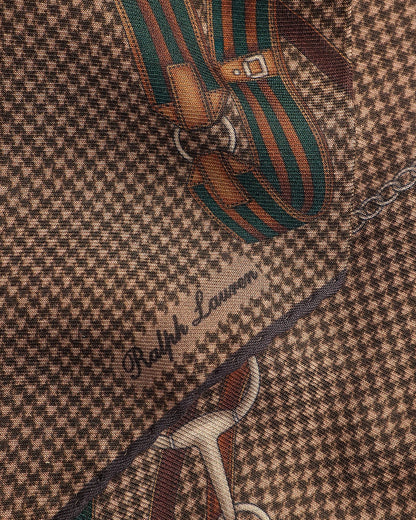 Foulard équestre en cachemire et soie