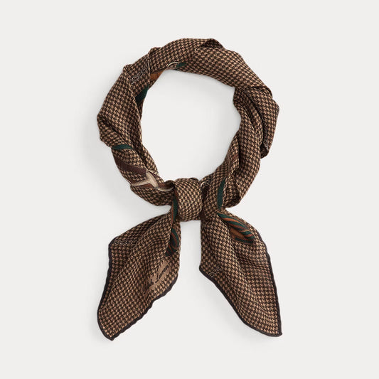 Foulard équestre en cachemire et soie
